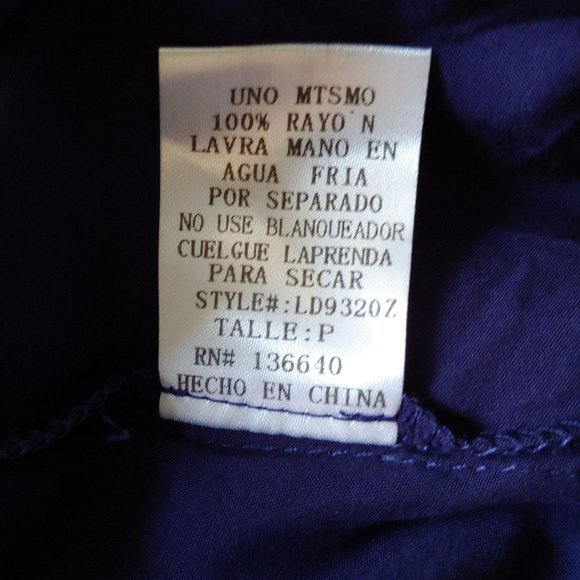 L'atiste Navy Blue Sleeveless Dress Small Lined Mini - Picture 10 of 10